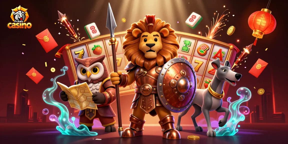 Experience the excitement of a casino with vibrant characters and thrilling game elements.