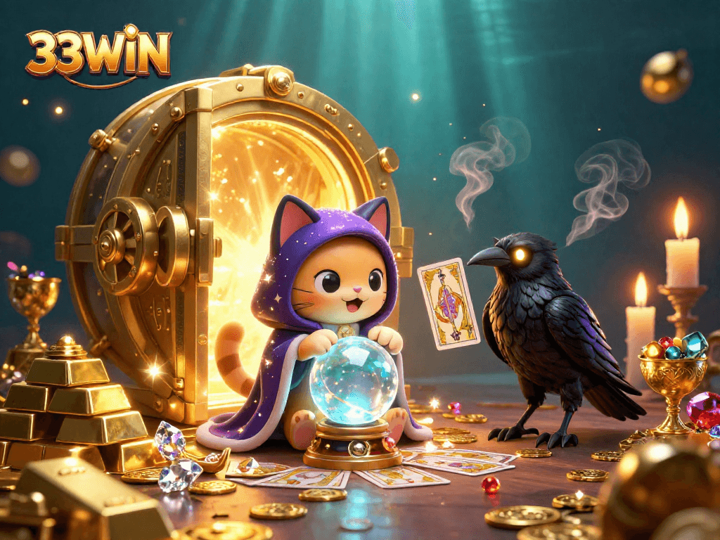 Experience the thrilling 33WIN casino adventure with magical characters and treasure galore.