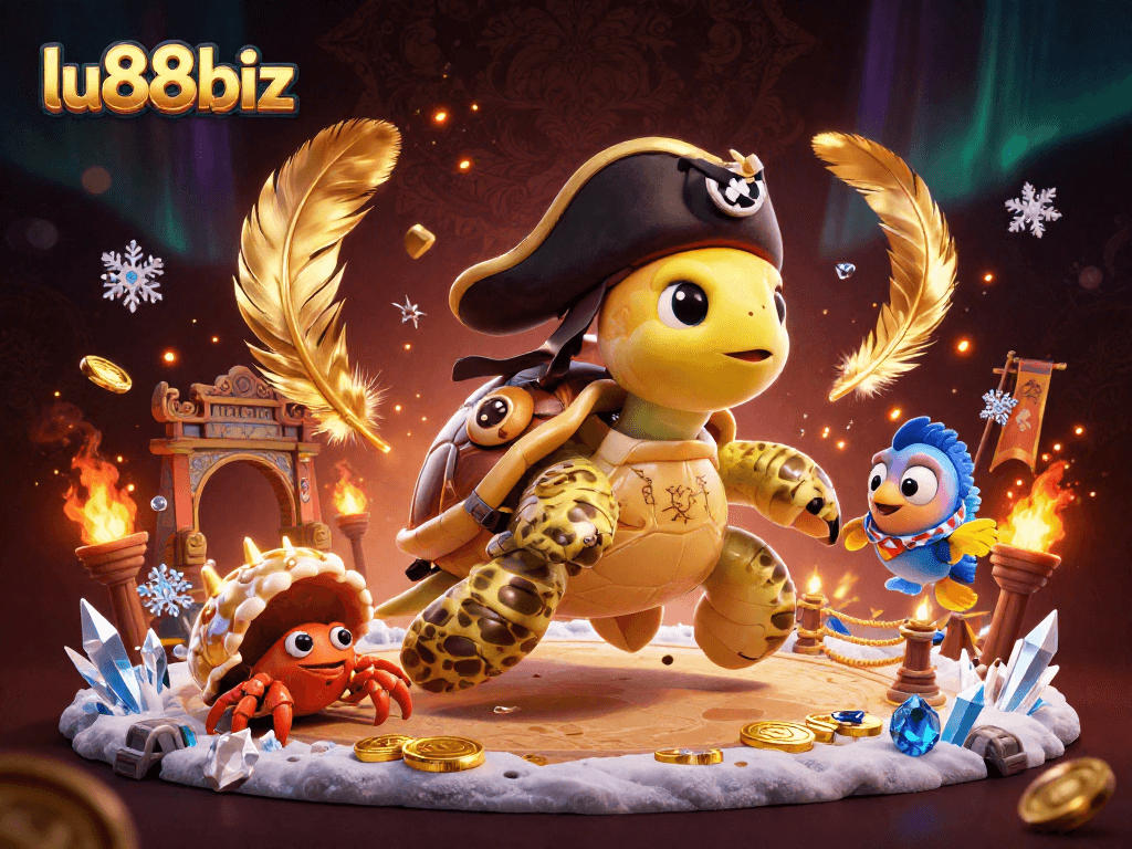 Experience thrilling action with lu88biz at this vibrant, detailed casino illustration.