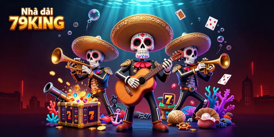 Experience thrilling play with Nhà cái 79KING in this vibrant, dynamic 3D casino scene.