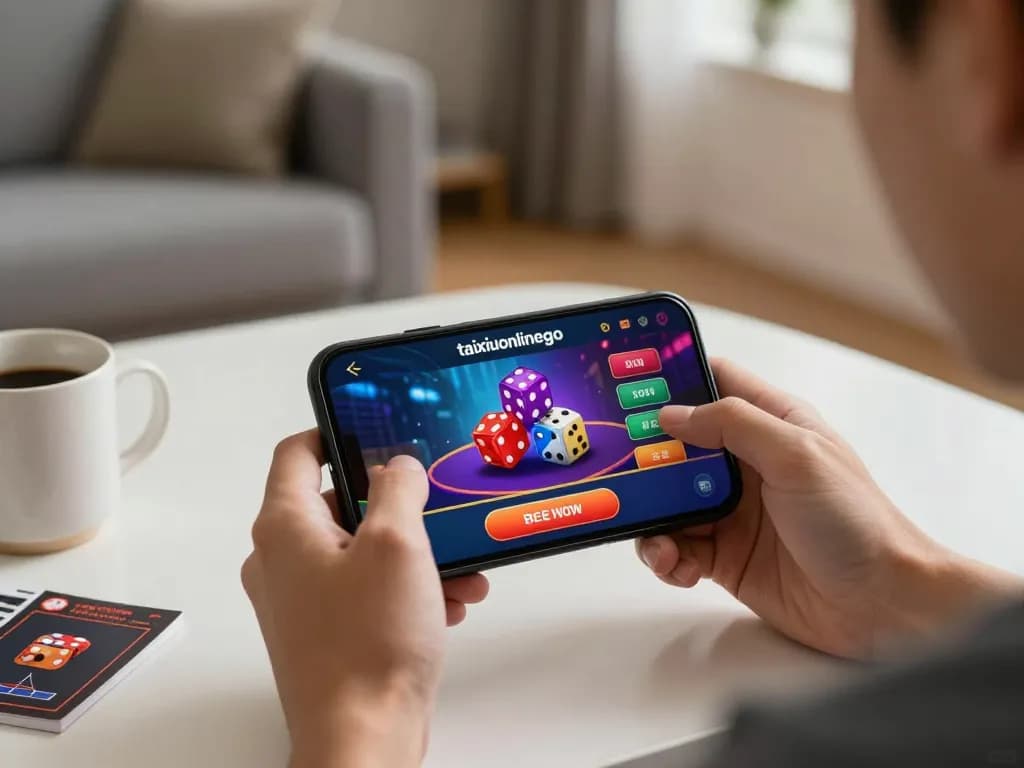 Player strategizing with taixiuonlinego app while enjoying a cozy home gaming session.