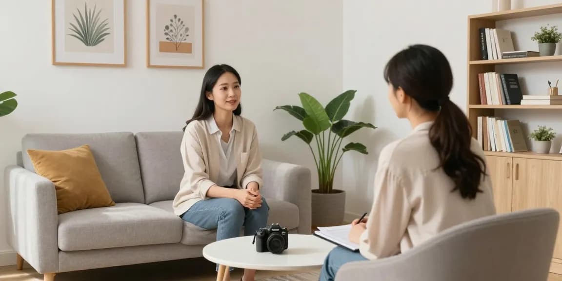 "BL555 mental health care office featuring compassionate therapist consultation, promoting patient wellness and expert services."
