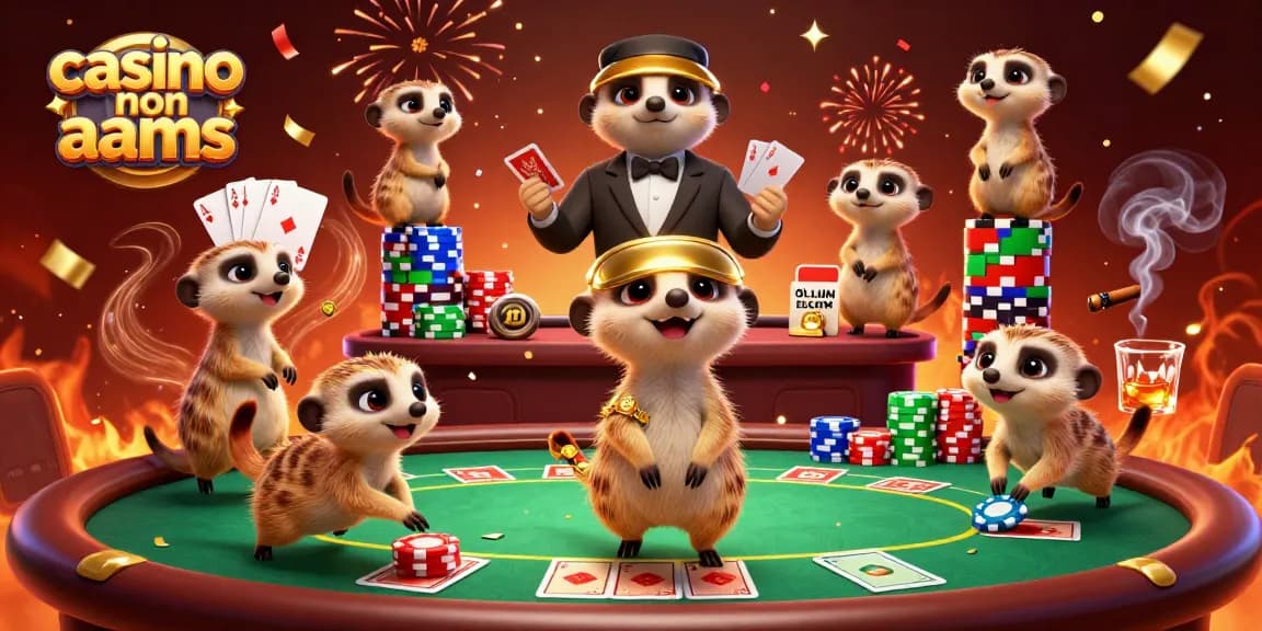 Giocando ai giochi del casino non AAMS, splendido gruppo di suricati gestisce l'azione immersi nell'atmosfera festosa.