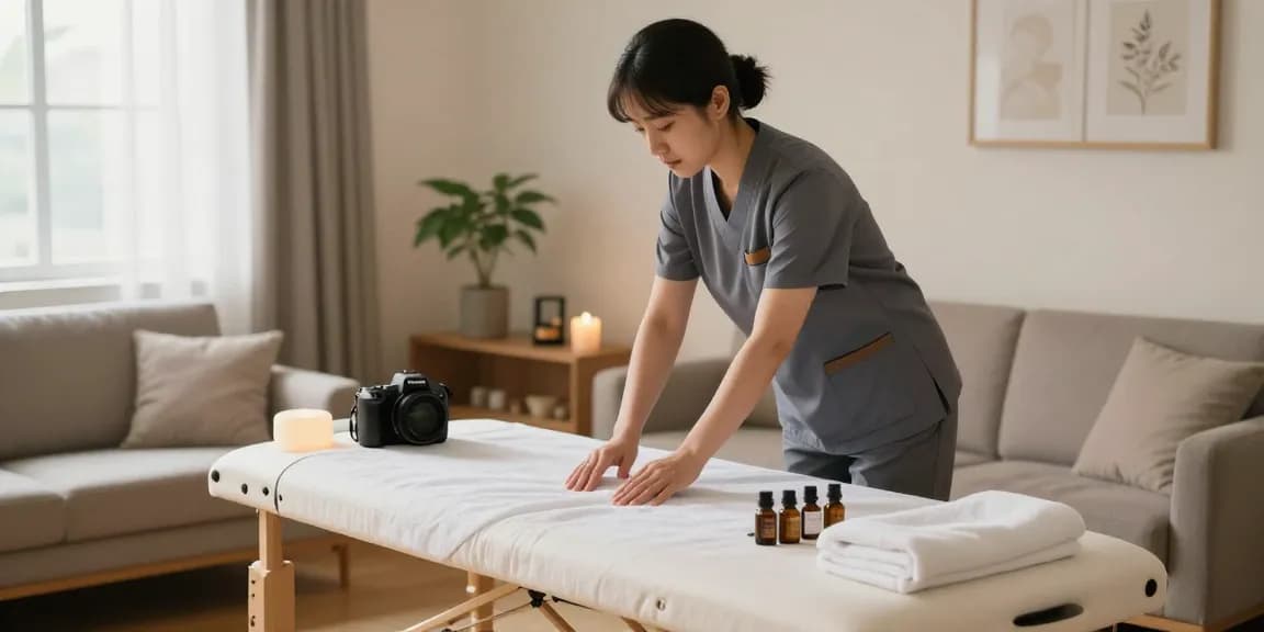 Experience soothing 시흥출장안마 services in a cozy home environment with a professional therapist.