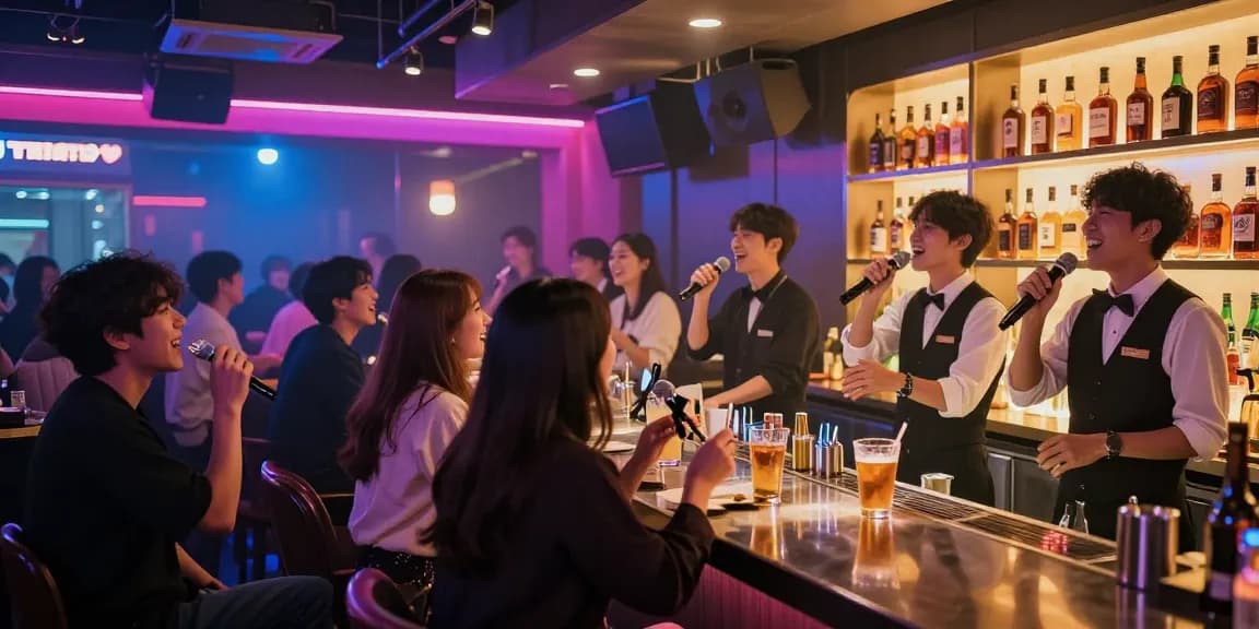 제주유흥의 생동감 넘치는 분위기와 함께 즐기는 젊은이들