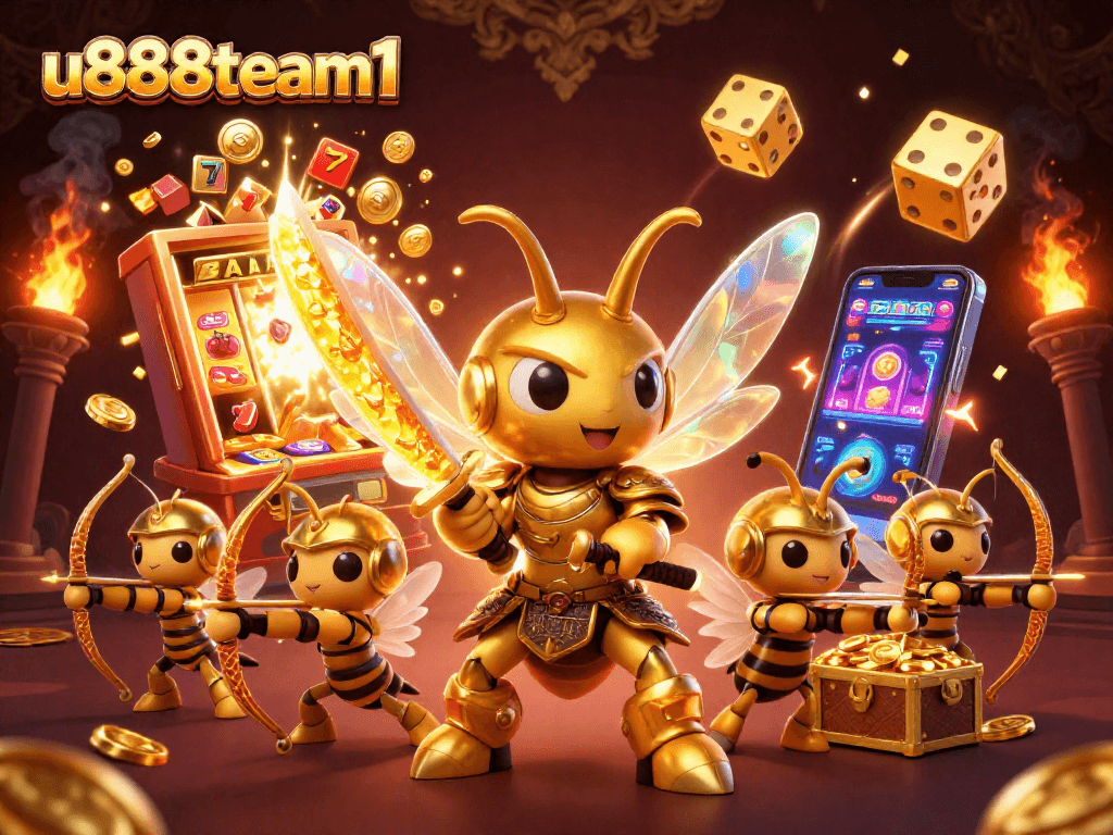 Join the u888team1 adventure with a dazzling display of casino luck, gold, and thrilling gaming action!