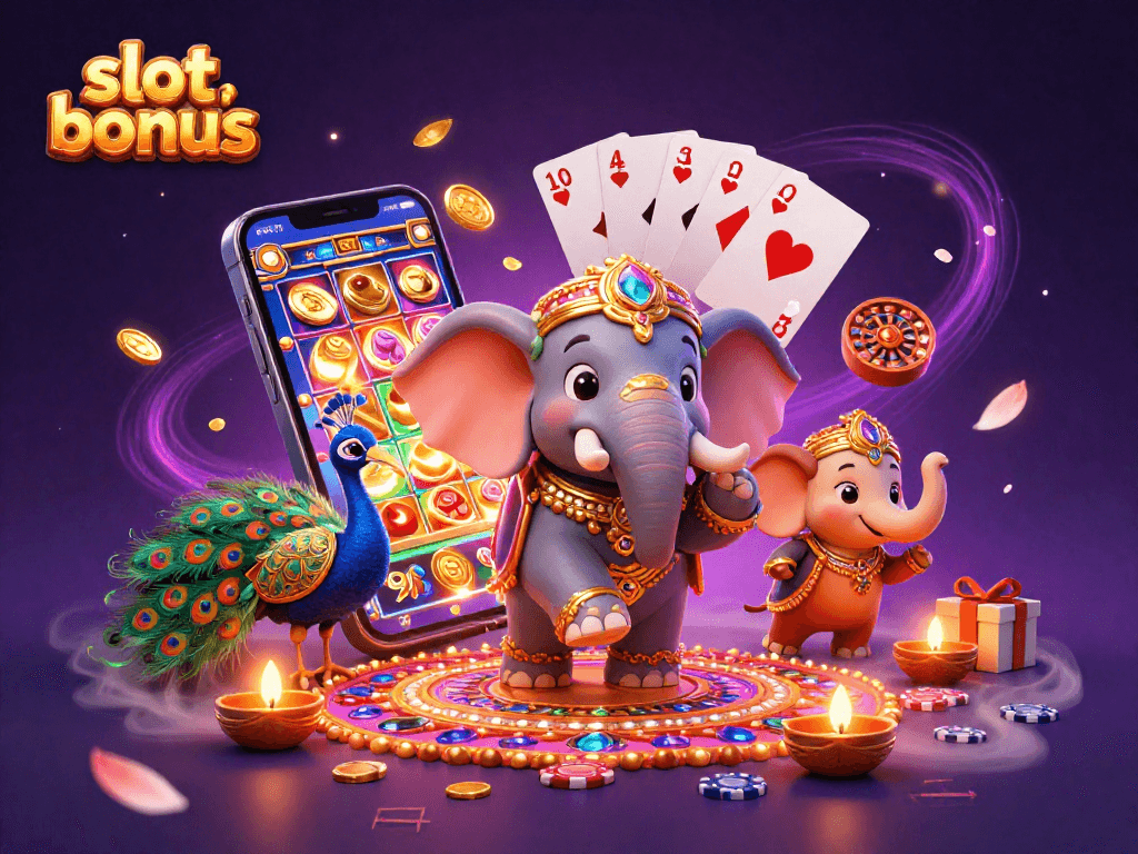 Experience the excitement of slot bonuses with vibrant elements in a captivating casino scene.