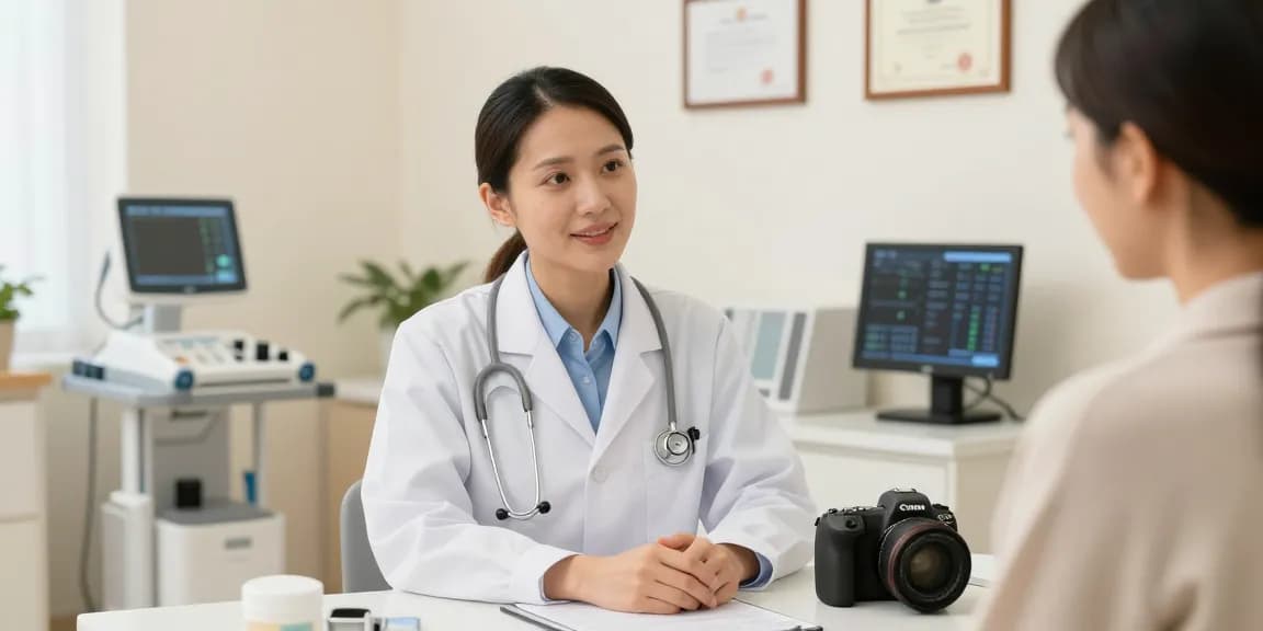 LUCK8 medical services in a patient care environment with compassionate doctor consultations in a modern health clinic.