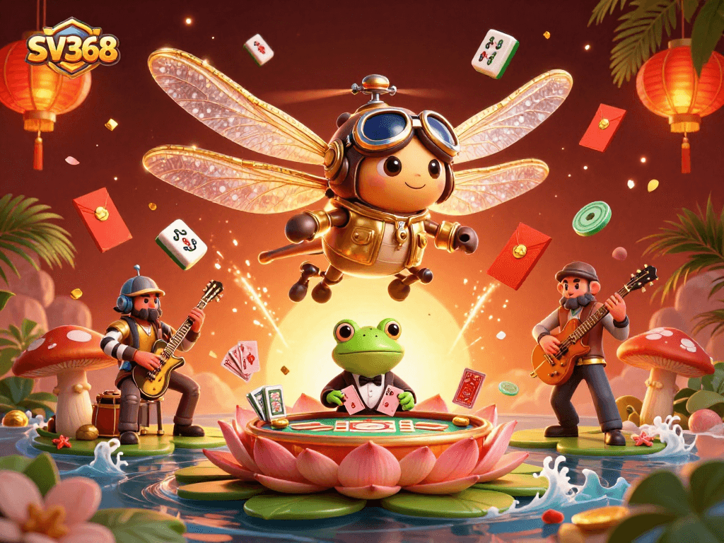 Experience thrilling gameplay at SV368 with a vibrant casino scene filled with action.