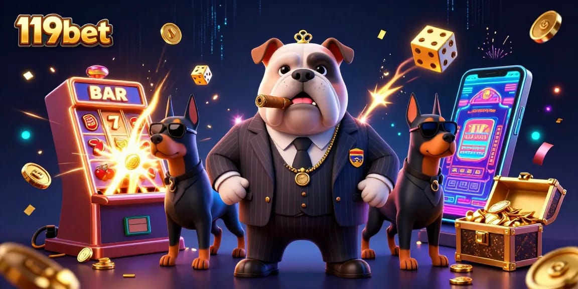 Experience thrilling gaming with 119bet's vibrant scenes full of jackpots and excitement.