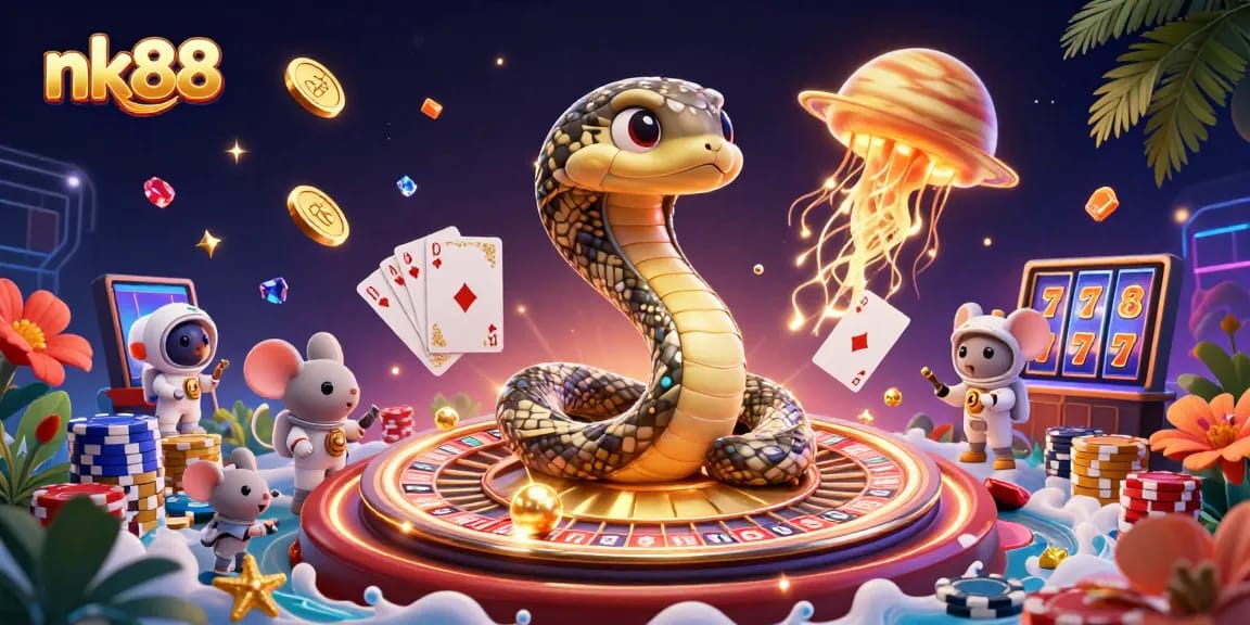 Engage in thrilling betting at nk88 with the cosmic roulette and vibrant casino elements.