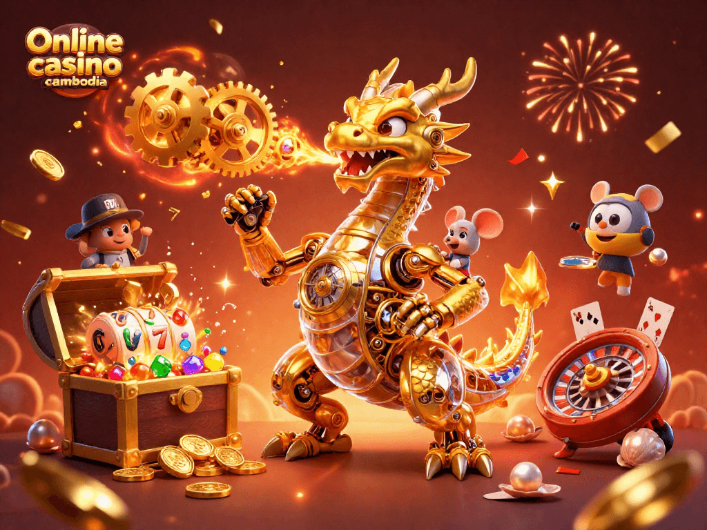 Experience the thrill of Online casino cambodia with dynamic 3D characters and vibrant casino elements.