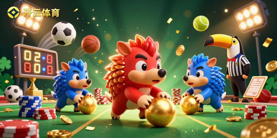 Experience competitive sports action at 开云体育 with dynamic pangolins and golden casino elements.