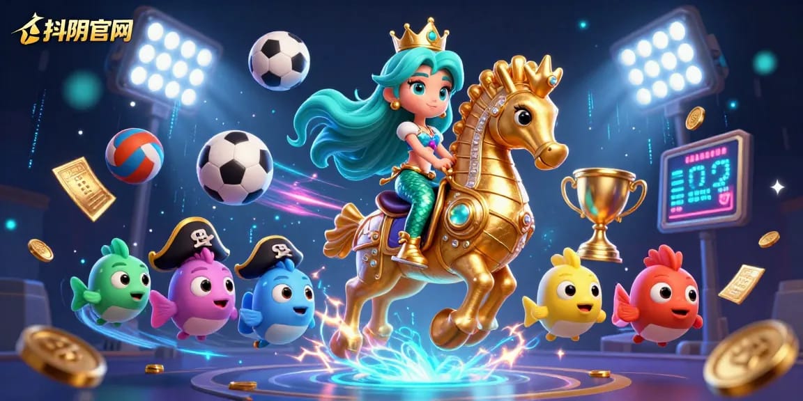 Betting with 抖阴官网: colorful illustrations of a mermaid princess with seahorse and pirate fish