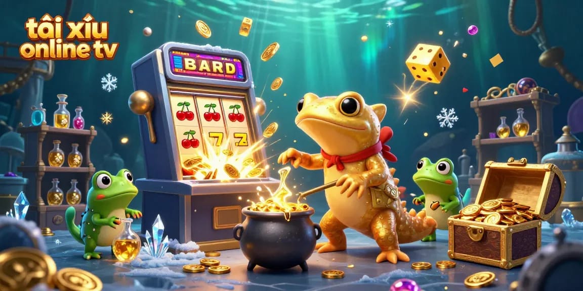 Experience thrilling gameplay with the vibrant tài xỉu online tv scene, featuring dynamic characters and casino elements.