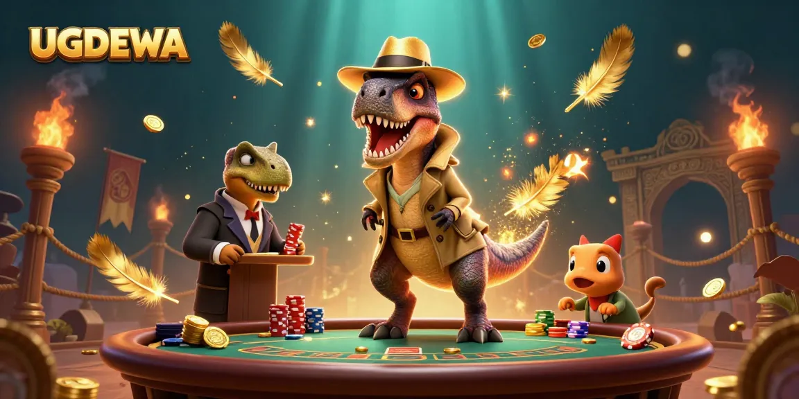 Experience thrilling gaming action at UGDEWA with an exciting blackjack scene featuring animated characters.