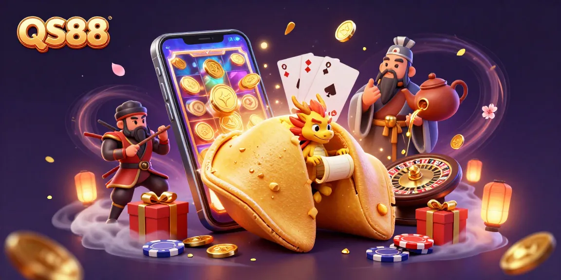 Experience exciting casino games with QS88's vibrant golden fortune theme and dynamic characters.