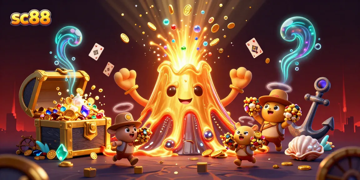 Experience the excitement of sc88 casino with a dynamic illustration of treasure, games, and adventure!