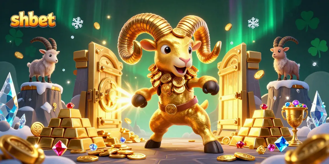 Experience the excitement of shbet with thrilling golden ram and treasure in 3D