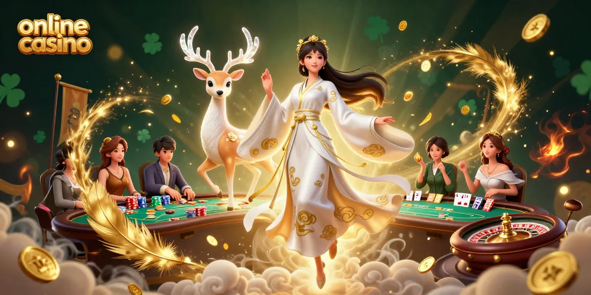 Experience thrilling action at an online casino with vibrant poker and roulette elements.