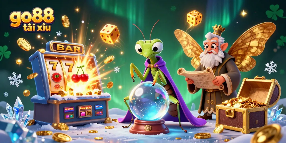 Engage in go88 tài xỉu with vibrant characters and dynamic casino elements bursting with energy.