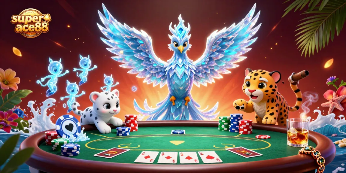 Experience the excitement of superace88 with 3D characters and vibrant casino elements.