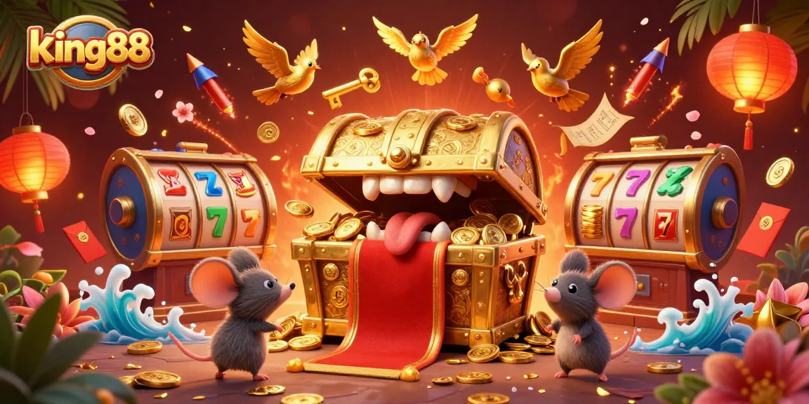 Experience the thrill of winning at king88 with enticing slots and adventures, rich in vibrant casino elements.