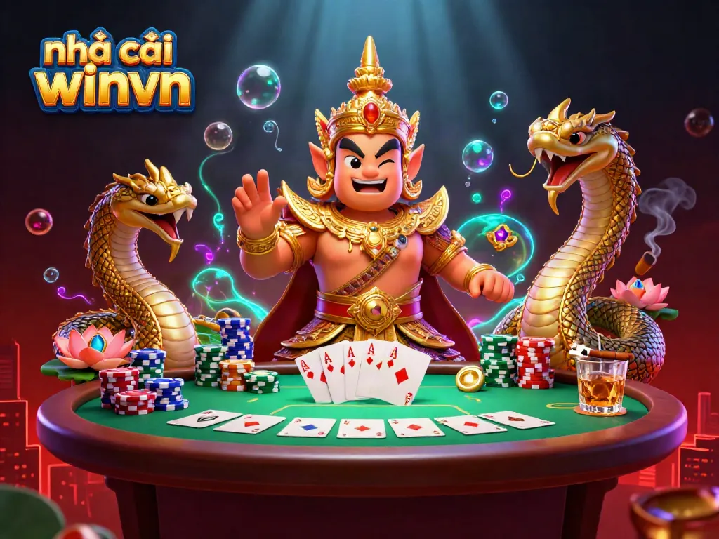 Experience thrilling gaming action at nhà cái winvn with vibrant casino characters and rich visual details.