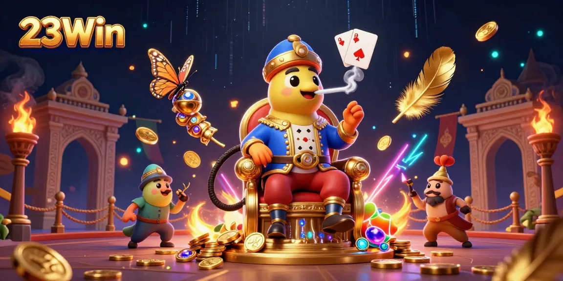 23Win delivers an engaging casino experience with a vivid 3D illustration of gambling elements.