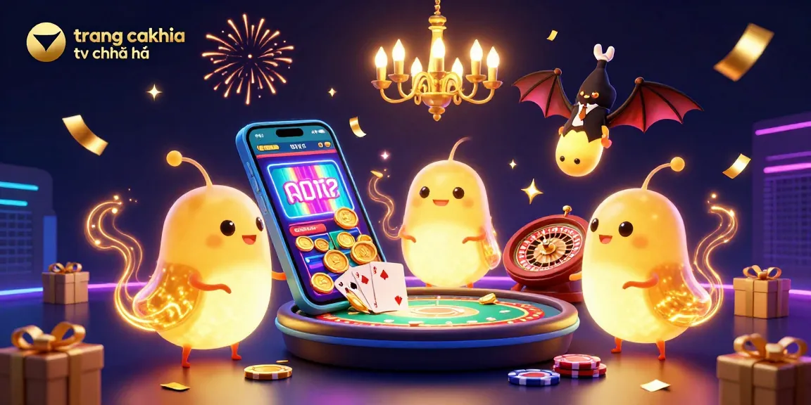 Engage with the action on trang cakhia tv chính thức featuring a vibrant casino scene with glowworms and energetic gameplay.