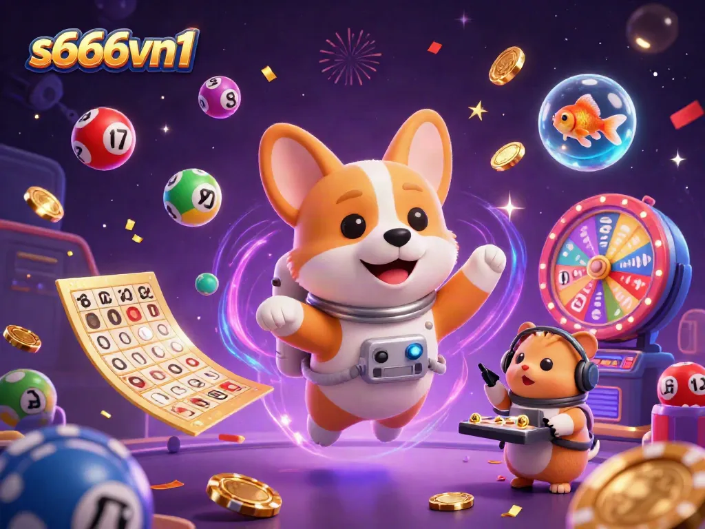 Experience thrilling moments in the s666vn1 floating casino with exciting gaming elements and energetic characters.
