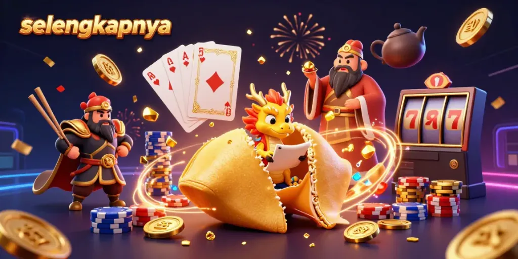 Experience joyful winnings with selengkapnya in this vibrant casino adventure scene.
