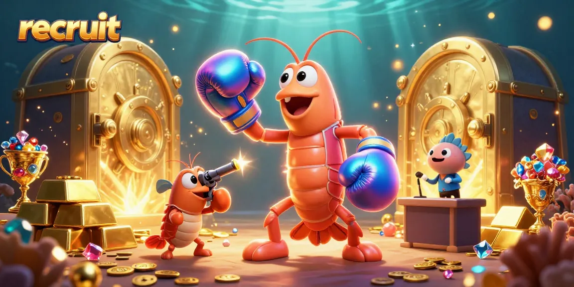 Recruit to spin and win at the vibrant online casino, featuring treasure and vibrant characters.