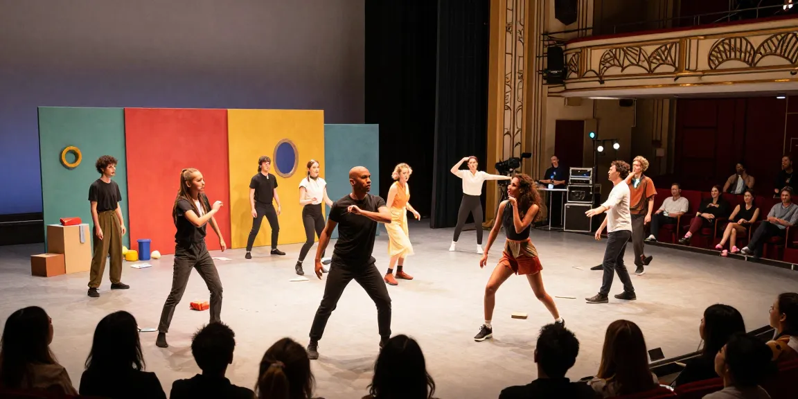 Engaging rehearsal scene at ROKOK88 theatre, showcasing creativity and modern performance arts.
