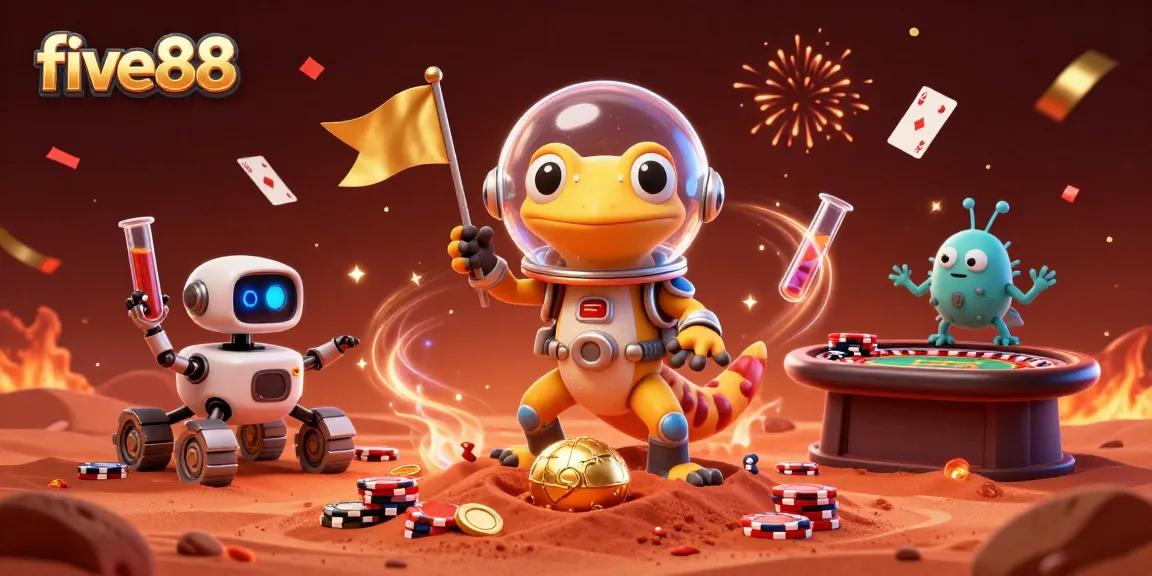 Experience thrilling gameplay at five88 with an exciting casino scene featuring poker and roulette.