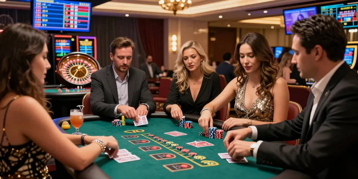 GO999 players enjoying a thrilling blackjack game in an elegant casino ambiance.