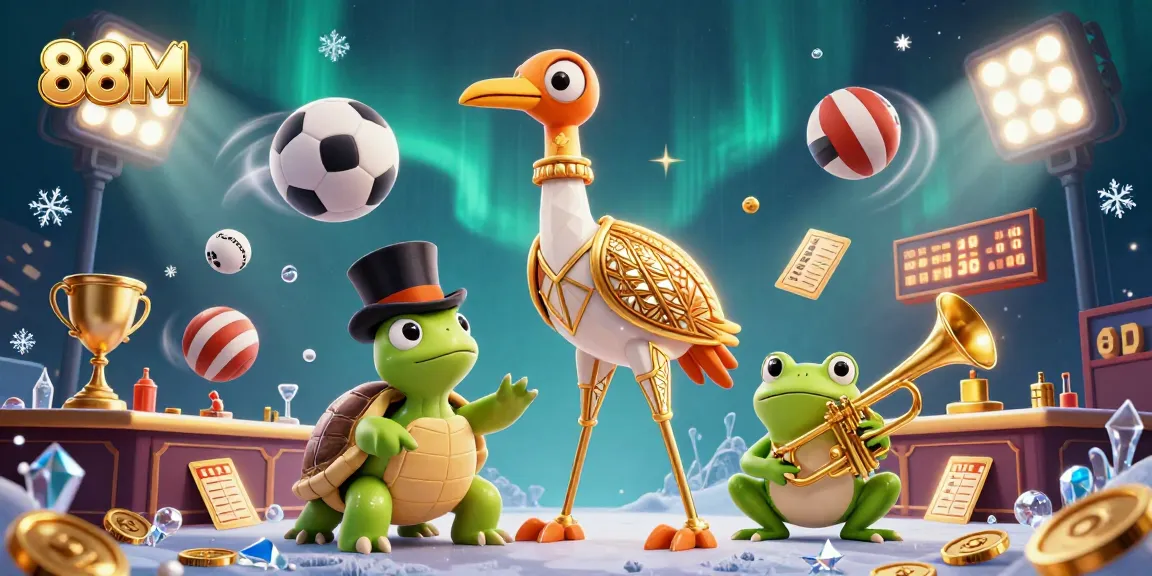 Experience gaming excitement at 88M with a vibrant speakeasy scene showcasing dynamic sports elements and engaging characters.