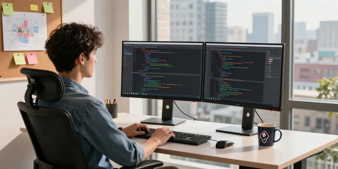 Developer using Snipaste for efficient screenshot annotation in a modern workspace