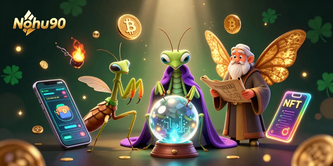 Nohu90 engaging players with thrilling online casino action, featuring animated characters and crypto elements