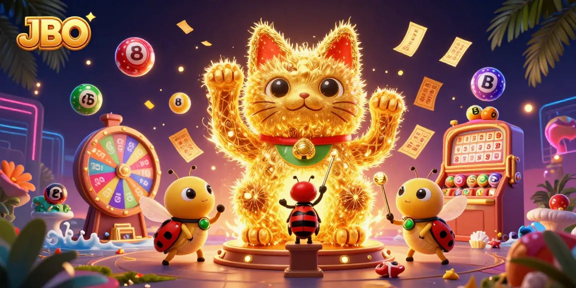 Engage with the thrilling world of JBO as vibrant characters celebrate casino joy and excitement.