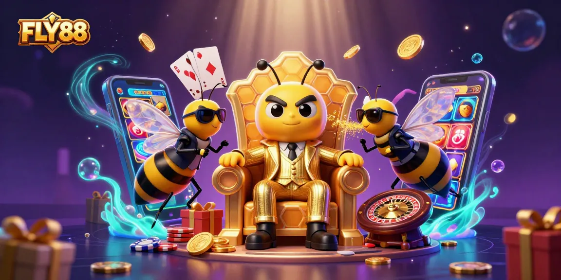 Experience thrilling games at FLY88 with an engaging scene of vibrant casino action.