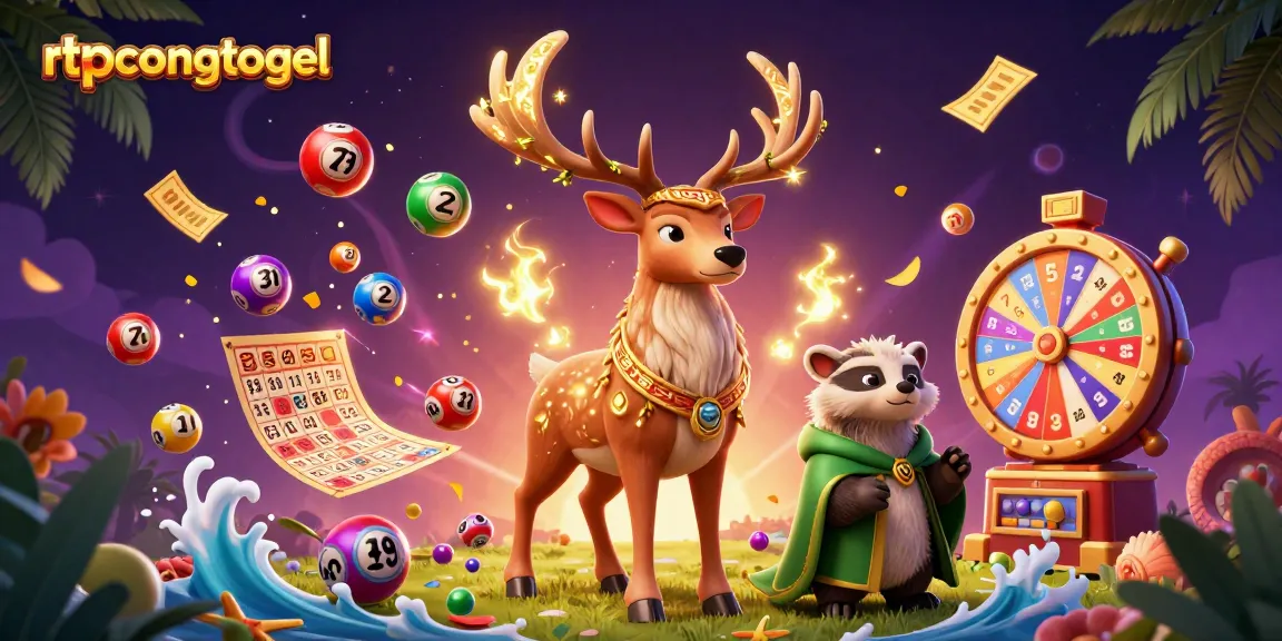 Engage with rtpcongtogel's vibrant lottery scene featuring animated characters and dynamic casino elements.