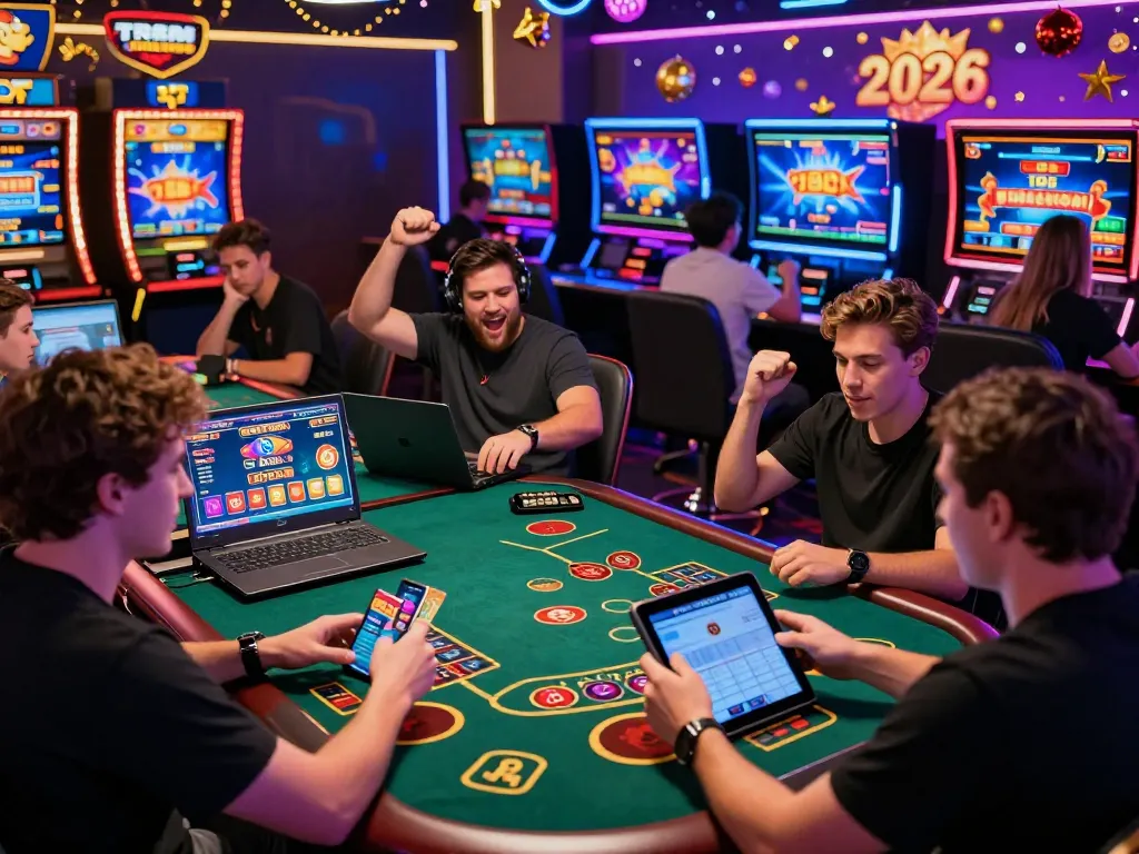 Players enjoying thrilling games at TR88, celebrating wins in a vibrant online gaming environment.