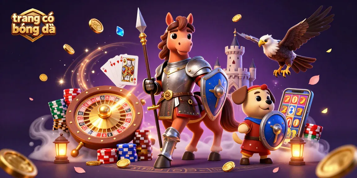 Engage with trang cá cược bóng đá through an exciting illustration of knights and gambling elements.