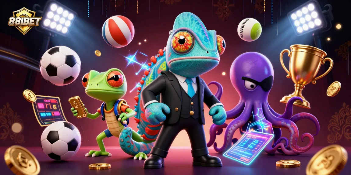 Experience thrilling betting action with 88IBET featuring vibrant characters and dynamic sports elements.
