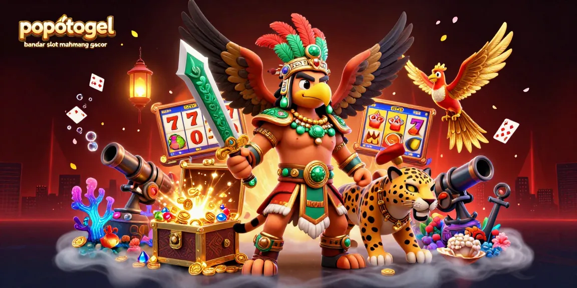 Experience the thrill of popotogel bandar slot mahjong gacor with dynamic slot reels and Aztec characters.