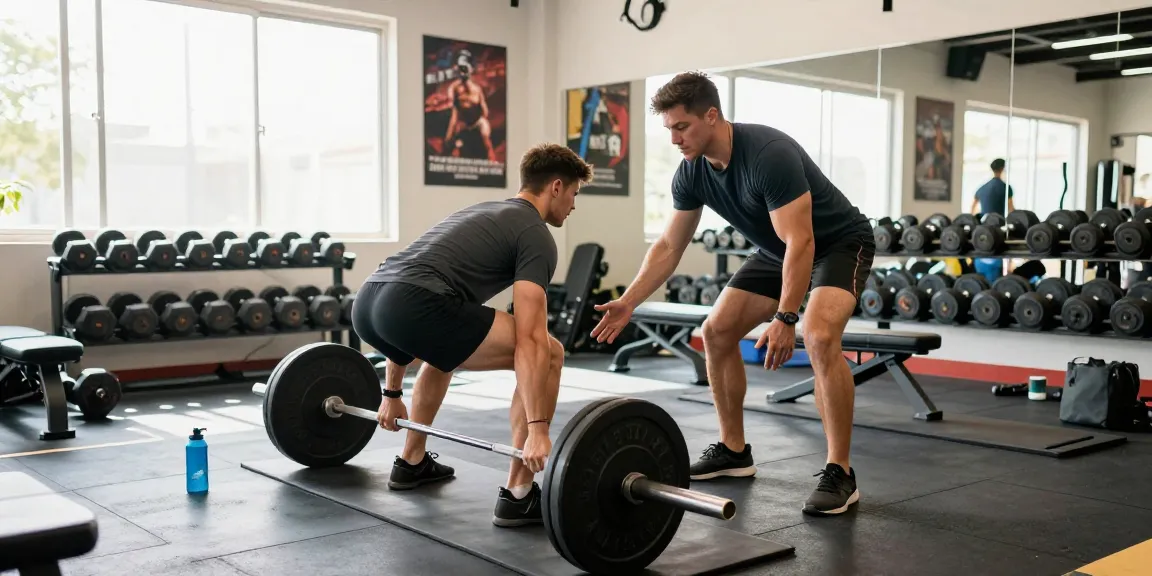 Energetic gym workout scene featuring Astera Shop enthusiasts lifting weights and motivating each other.