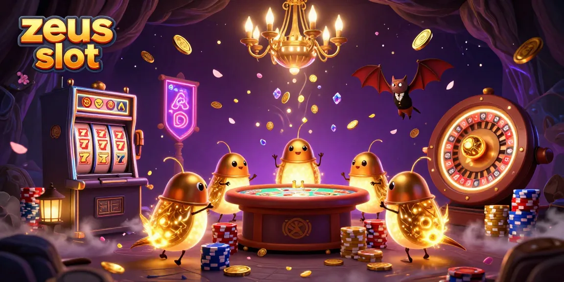 Experience the thrilling zeus slot gameplay with golden coins and vibrant casino elements.
