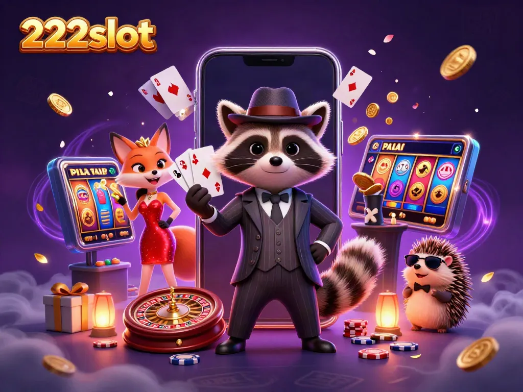 Menaikan taruhan di 222slot dengan karakter kartun unik dan elemen permainan yang memukau.