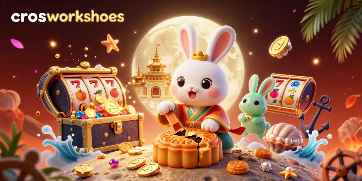 Play with crocsworkshoes for exciting jackpot opportunities under a vibrant 3D moonlit scene.